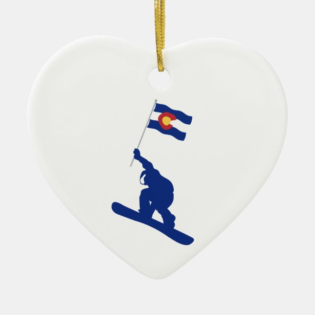 Colorado Snowboard Fahne Keramikornament (Vorne)