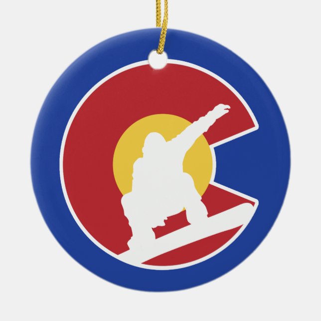 Colorado Snowboard Keramik Ornament (Vorne)
