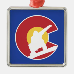 Colorado Snowboard Ornament Aus Metall