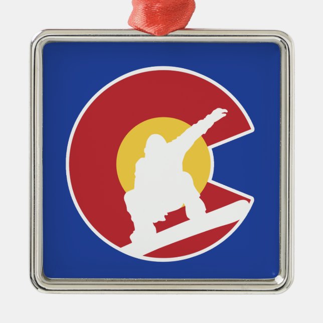 Colorado Snowboard Ornament Aus Metall (Vorne)