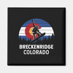 Colorado Snowboarden Geschenke und Shirts Breckenr Magnet