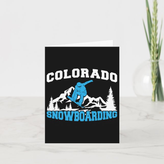 Colorado Snowboarden Winter and Mountain Sport Sn Karte (Vorderseite)