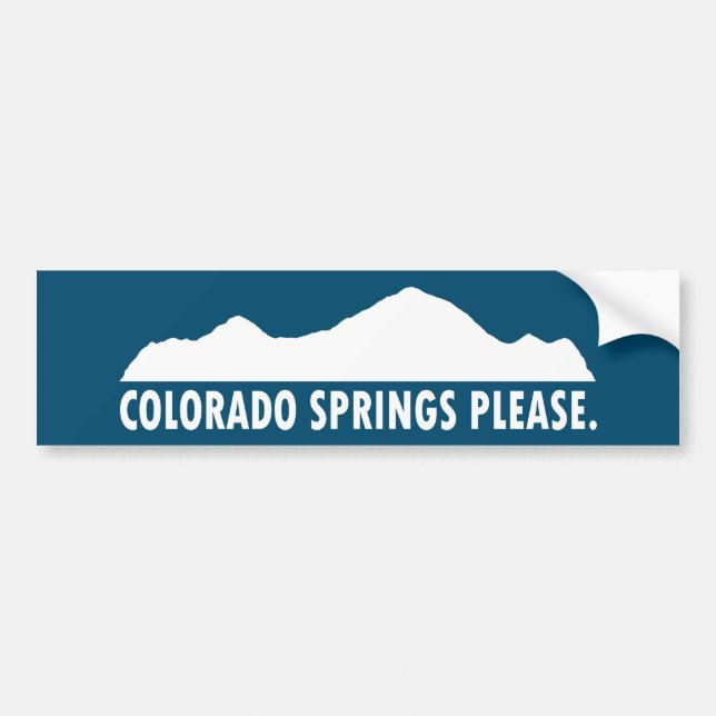 Colorado Springs Bitte Autoaufkleber (Vorne)