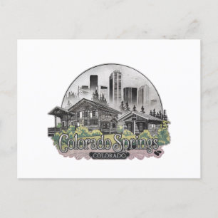 Colorado Springs City Colorado Staat USA Feiertagspostkarte