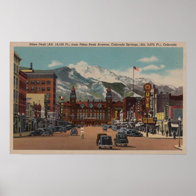 Colorado Springs, CO Poster (Vorne)