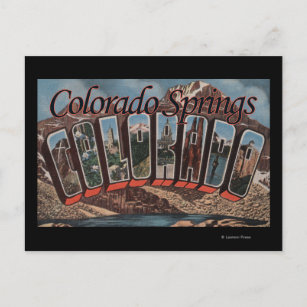 Colorado Springs, Colorado - Große Buchstabenszene Postkarte