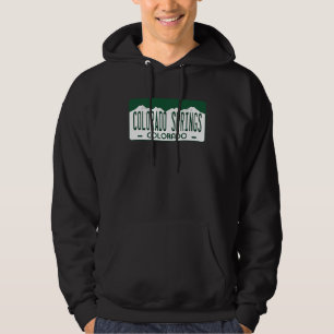 Colorado Springs Colorado Nummernschild Hoodie