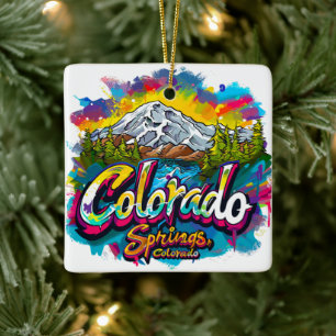 Colorado Springs, Colorado Pikes Peak Keramikornament