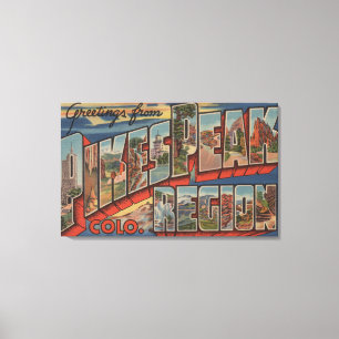 Colorado Springs, Colorado - Pikes Peak Leinwanddruck