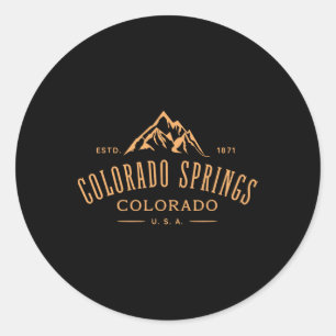 Colorado Springs Colorado Tolles Bergdesign  Runder Aufkleber