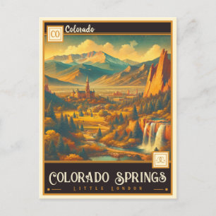 Colorado Springs, Colorado Vintage Postkarte