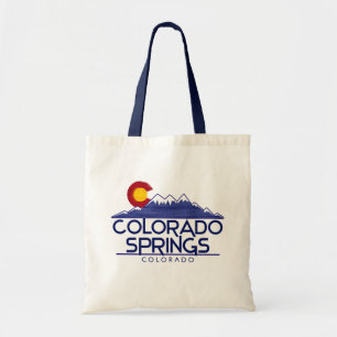 Colorado Springs Holztaschen mit Bergmotiv Tragetasche