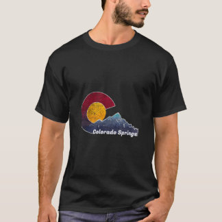 Colorado Springs Hoodie mit Flag Inspiriert Mounta T-Shirt
