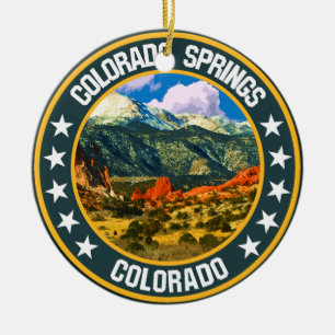 Colorado Springs Keramik Ornament