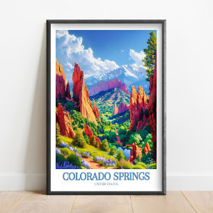 Colorado Springs Kunst - Pikes Peak Druck - Garten Poster