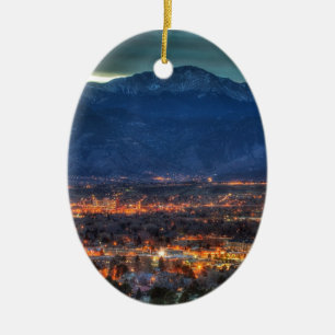 Colorado Springs-Lichter Keramikornament