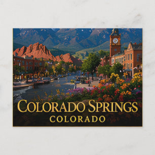 Colorado Springs Pikes Peak & Rocky Mountain Postkarte