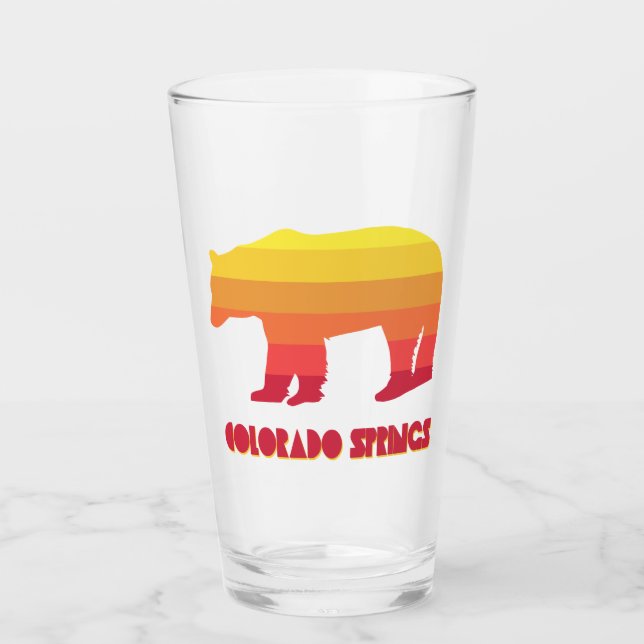 Colorado Springs Regenbogenbär Glas (Vorderseite)
