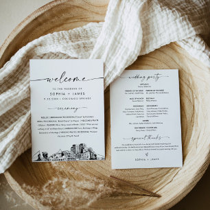 Colorado Springs Skyline Wedding Program 12x18 Einladung