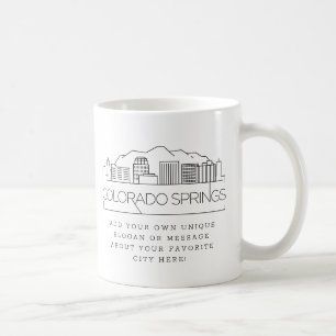 Colorado Springs Stilisierte Skyline   Benutzerdef Kaffeetasse