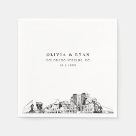 Colorado Springs Wedding Minimalistisch Paper Serviette