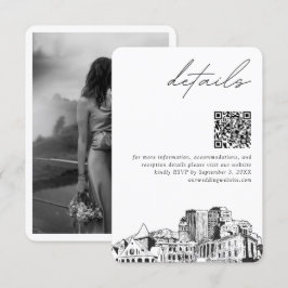 Colorado Springs Wedding Modern Details QR Code Begleitkarte