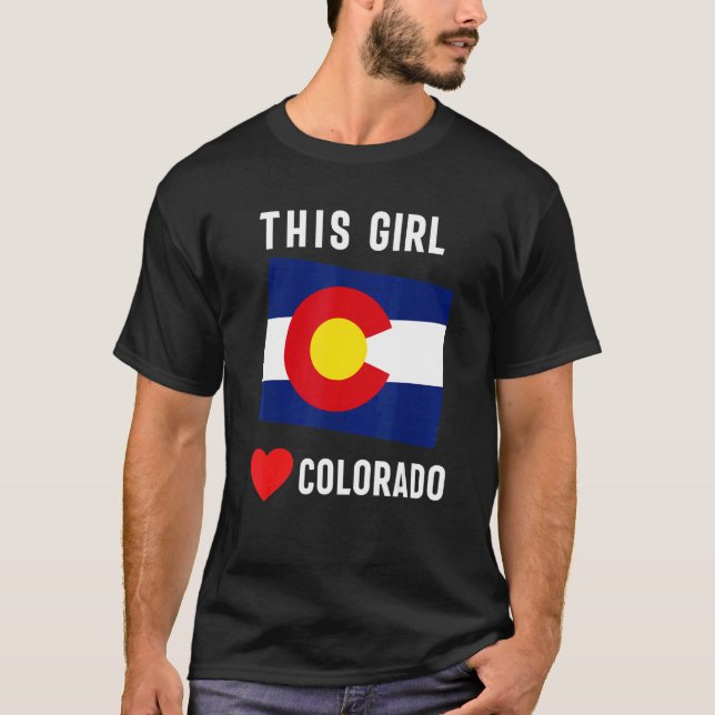Colorado Staat Denver Flag Monument Obelisk T-Shirt (Vorderseite)