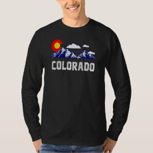 Colorado Staat Denver Karte Flag Gran Café Al Port T-Shirt