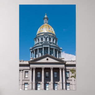 Colorado Staat Hauptstadt Dome und Portico Poster