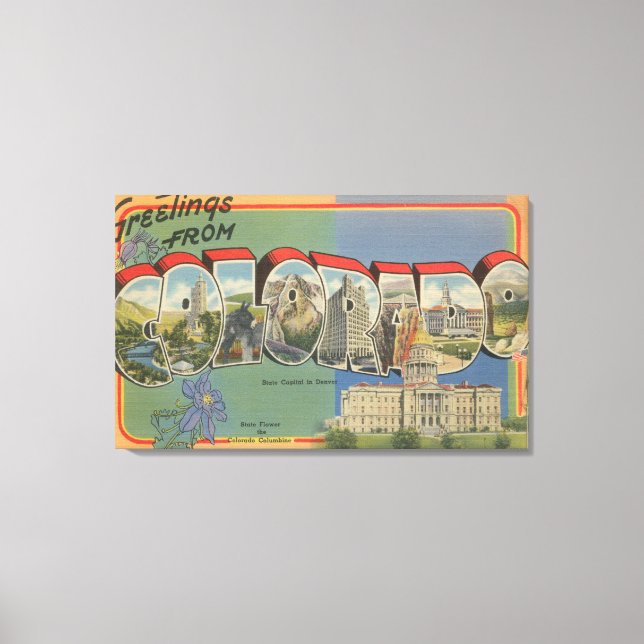 Colorado (Staat Hauptstadt Scene) Leinwanddruck (Vorderseite)