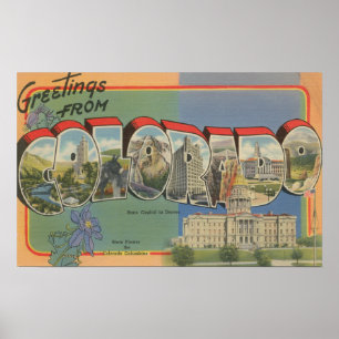 Colorado (Staat Hauptstadt Scene) Poster