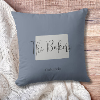 Colorado Staat Kontur Familienname Kopfkissen Kissen