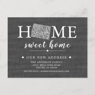 COLORADO Staat Moving Announcement Post Card Ankündigungspostkarte