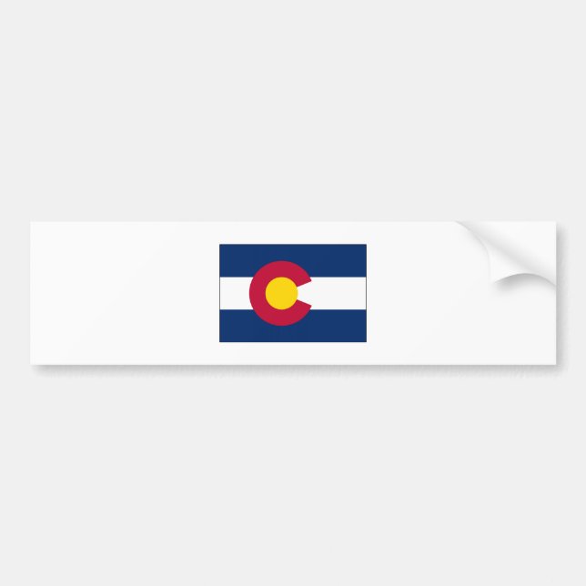 Colorado-Staats-Flagge Autoaufkleber (Vorne)