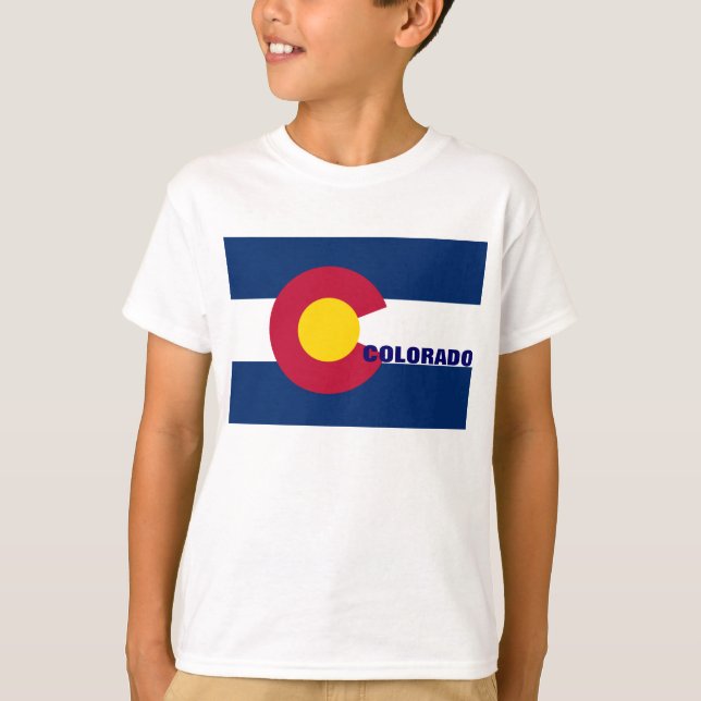 COLORADO-Staats-Flagge T-Shirt (Vorderseite)