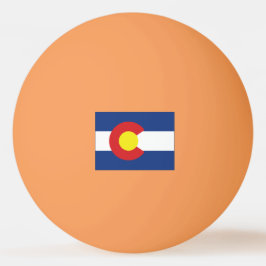 Colorado-Staats-Flagge und Karte Tischtennisball