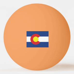 Colorado-Staats-Flagge und Karte Tischtennisball