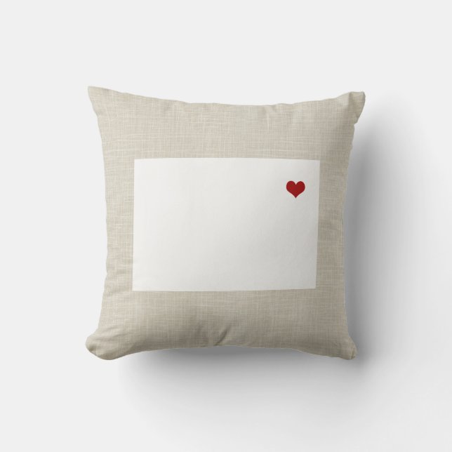 Colorado-Staats-Kissen-Imitat-Leinen Kissen (Vorderseite)