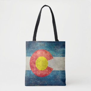 Colorado-Staatsflagge mit Vintagem retro grungy