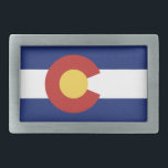 Colorado-Staatsflaggen-Gürtelschnalle Rechteckige Gürtelschnalle<br><div class="desc">Colorado-Staatsflaggen-Gürtelschnalle. Coole Geschenkideen für ihn und sie.</div>