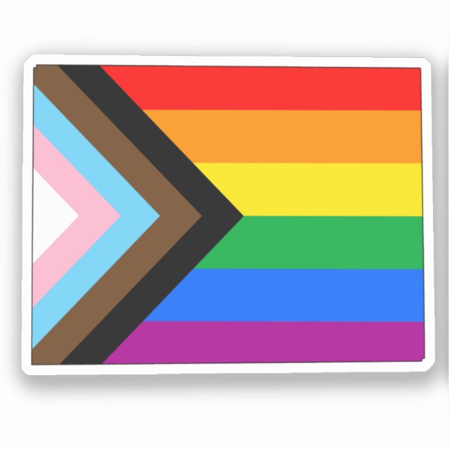 Colorado Staatsstolz LGBTQ Progress Prix Aufkleber (Vorderseite)