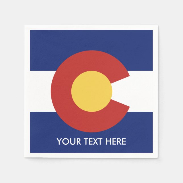 Colorado State Flag Custom Party Napkins Serviette (Vorderseite)