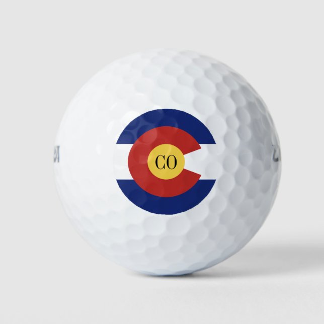 Colorado State Flag Golf Set Geschenkpackung Golfball (Vorderseite)