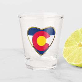 Colorado State Flag Herzstück Schnapsglas