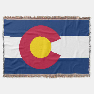 Colorado State Flag Print Patriotic Decke