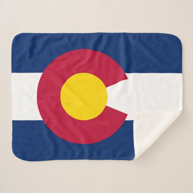 Colorado State Flag Print Patriotic Sherpadecke (Vorderseite (Horizontal))