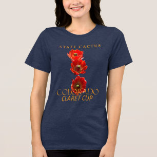 Colorado-Territorium-Kaktus Der Claret Cup Tri-Blend Shirt