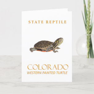 Colorado Territory Baby Western bemalt Schildkröte Feiertagskarte