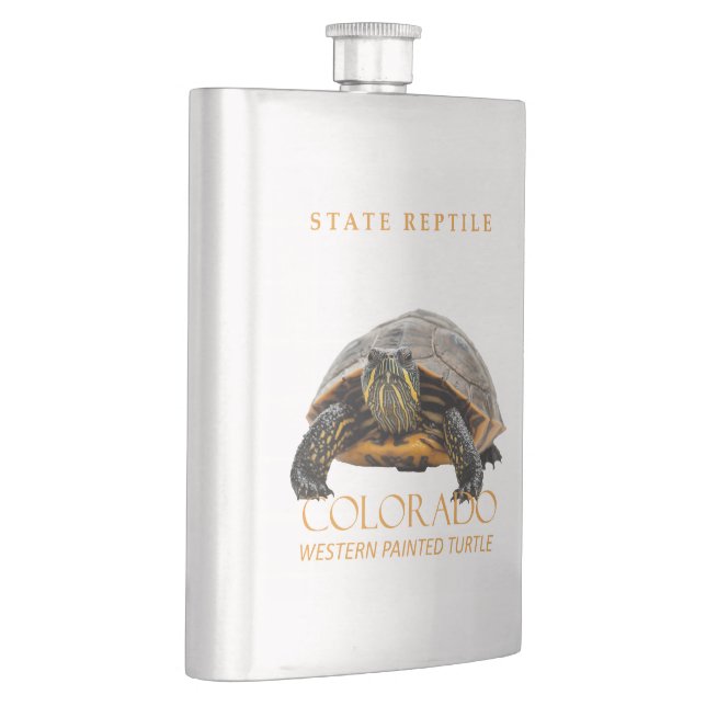 Colorado Territory Reptil Western Painted Turtle Flachmann (Rechts)