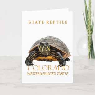 Colorado Territory Reptile Western bemalt Schildkr Feiertagskarte